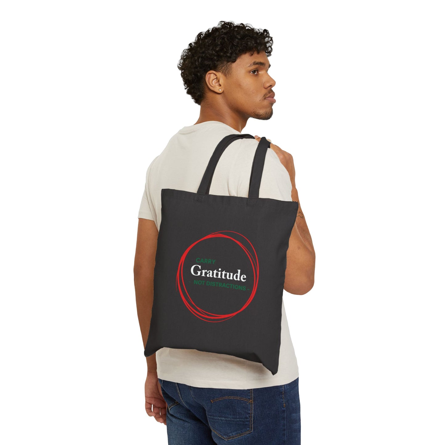 Ramadan "Carry Gratitude Not Distractions" Cotton Canvas Tote Bag