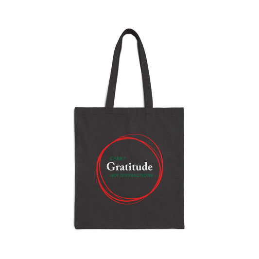 Ramadan "Carry Gratitude Not Distractions" Cotton Canvas Tote Bag