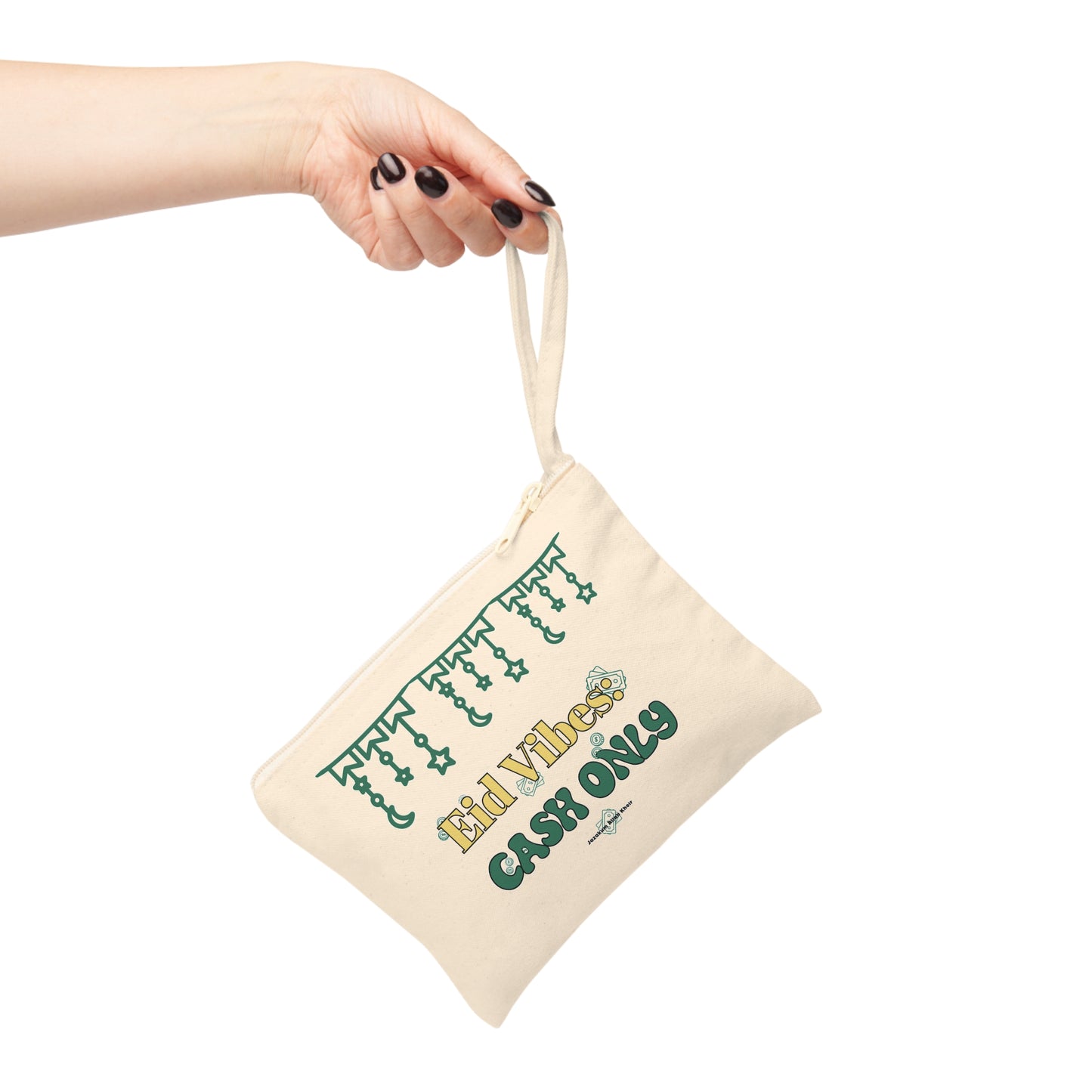 Zipper Pouch - Eid Vibes Cash Only Pouch for Eid Day Eid Mubarak EC